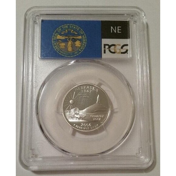 PCGS 2006 S Silver Nebraska State Quarter PR70 DCAM Flag - Picture 1 of 2